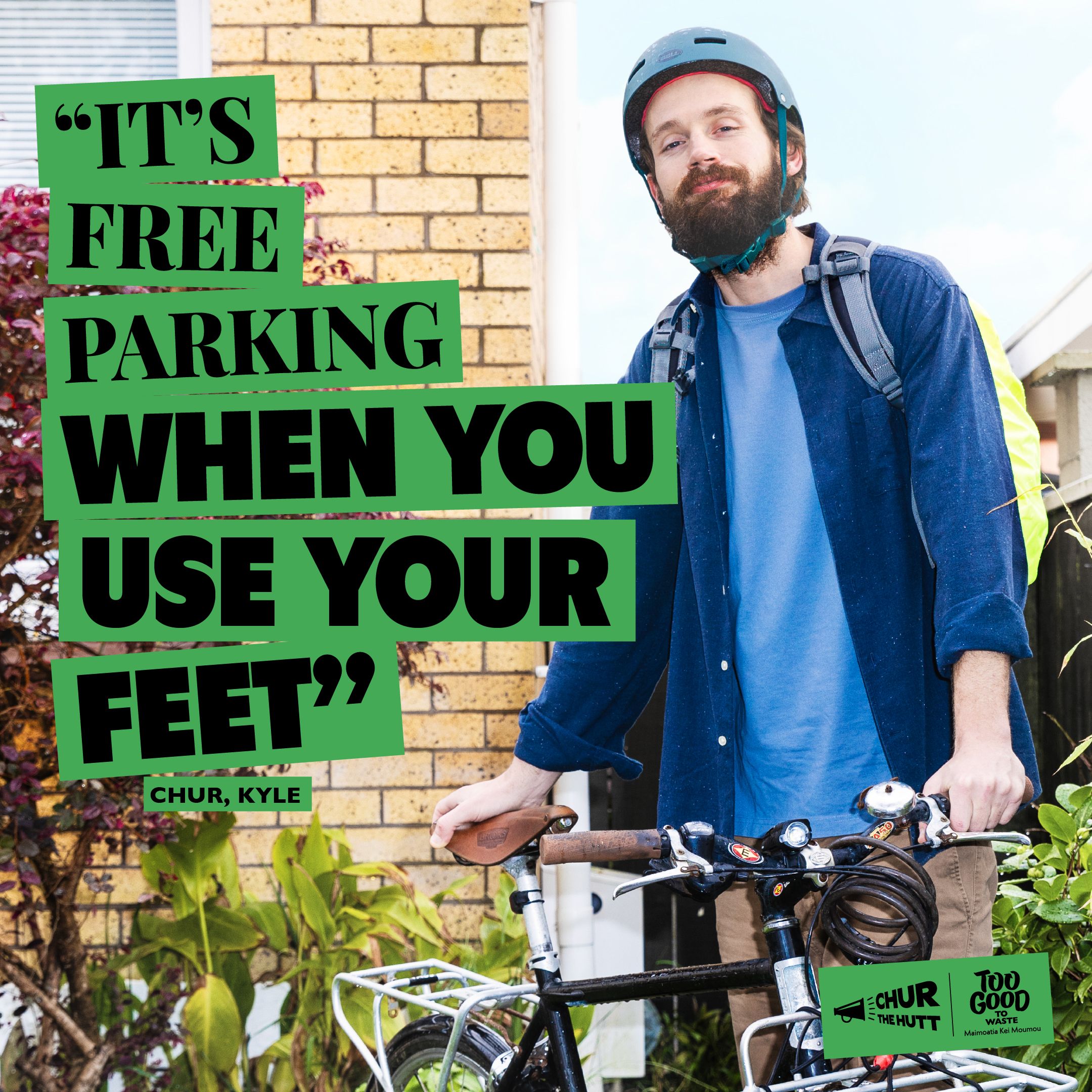It's free parking when you use your feet