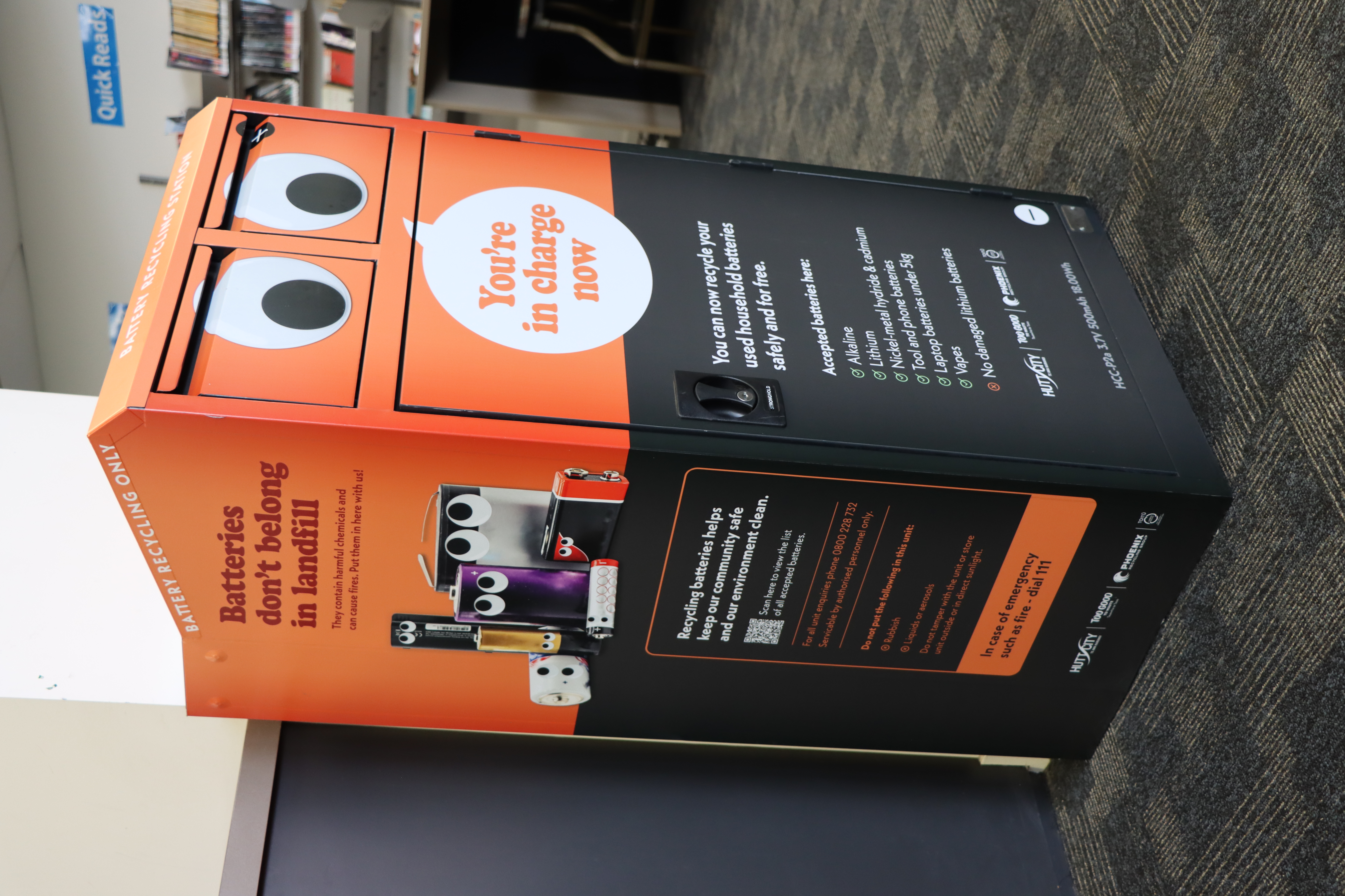box for recycling batteries